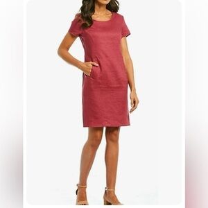 MASAI Nabla Linen Sheath Dress Boysenberry